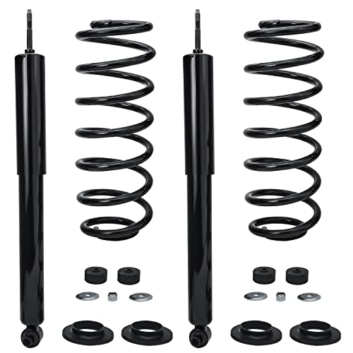 Detroit Axle - Rear Struts for 2003-2011 Ford Crown Victoria Lincoln Town Car Grand Marquis Complete 2 Struts with Coil Spring 2004 2005 2006 2007 2008 2009 2010 Replacement Ready Struts Assembly