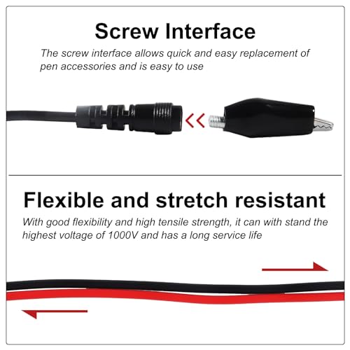 16-in-1 Multimeter Probe Test Leads Kit with Electronical Alligator Clips Probes, Banana Plug, Test Probes, Power Testing Needle for Circuit Connection, Multimeter Automotive