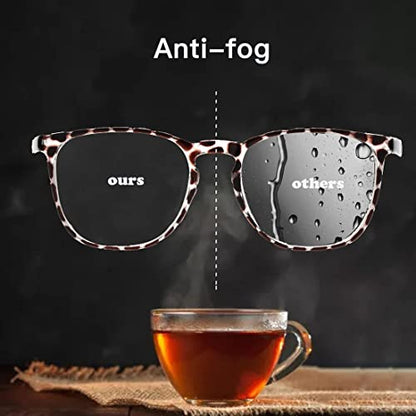 JOO'RTI Anti-Fog Safety Goggles Anti-Blue Light Saftey Glasses Anti-Dust Protective Eyewear for Women and Men - color: 2packs(demi & Black)