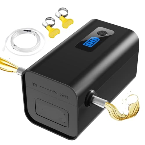 Rechargeable Portable Oil Change Pump Extractor 12V Diesel Fluid Oil Quick Extract Transfer Pump Scavenge Suction Kit Compatible with Car(Color Name: Black) - color: Color Name: Black
