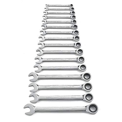 GEARWRENCH 16 Piece Ratcheting Combination Wrench Set with Tray | Metric | 9416 (Pack of 5) - size: Medium (Pack of 5), style: 16 Piece Metric