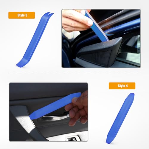 GOOACC Auto Trim Removal Tool Kit No-Scratch Tool Kit for Car Audio Dash Window Molding-4PCS (Blue) - color: Blue, size: 4PCS Trim Removal Tool
