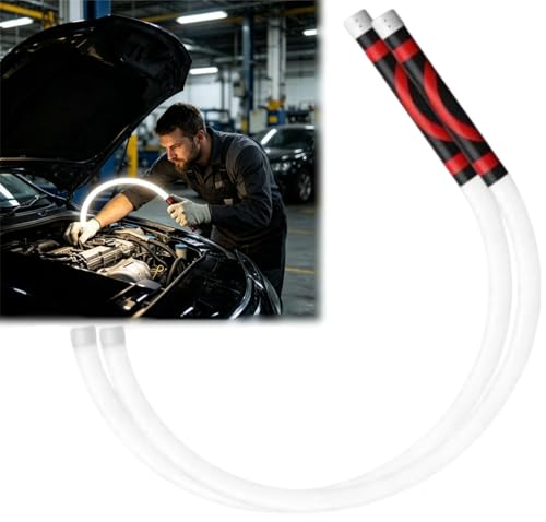 Flexible LED Flashlight Stick, 27" Bendable Mechanic Light,Work Light with High-Lumen LED,3 Brightness Modes, Rechargeable Flexible Light for Mechanics,Car Repairs, Inspections (2 PCS) - size: 2 PCS