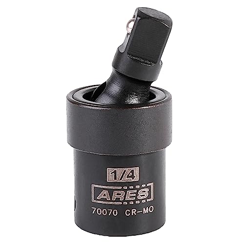 ARES 70070-1/4-inch Drive Impact Universal Joint - Chrome Moly Flexible U-Joint Socket Accesses Hard to Reach Fasteners and Meets ANSI/ASME Specifications - size: 1/4-Inch Standard