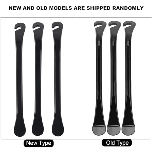 VBESTLIFE Tire Lever Bike Bicycle Spoon Repair Tool, 3pcs Portable Carbon Steel Pry Bar Set with Chamfered Tip for Tire Bead Removal, Spoke Hook for Puncture Fix, Rim Protection