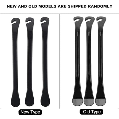 VBESTLIFE Tire Lever Bike Bicycle Spoon Repair Tool, 3pcs Portable Carbon Steel Pry Bar Set with Chamfered Tip for Tire Bead Removal, Spoke Hook for Puncture Fix, Rim Protection