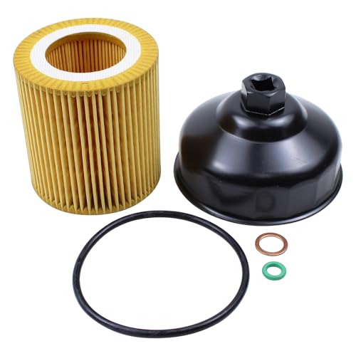ApplianPar Engine Oil Filter HU816 and 86.4mm 16 Flutes Oil Filter Socket Wrench with O-Ring Gasket Housing Cap Removal Tool
