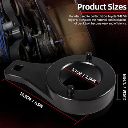 Harmonic Damper Pulley Holding Tool Crankshaft Holder For Toyota 3.4L V6 Engines Tacoma 4Runner T100 Tundra Pickup, Harmonic Tool Crank Pulley Holding Tool