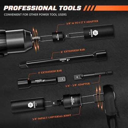 SUZUME 3/8" Drive Impact Socket Set & 3/8 Digital Torque Wrench