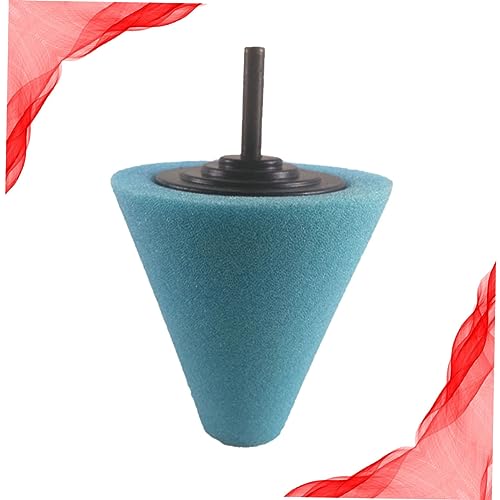 Happyyami Automotive Car Burnishing Sponge Polishing Pad Cone Shaped Buffing Tool for Wheel Hub Cleaning Light Blue Durable Reusable Buffing Pads for Power Drill Use