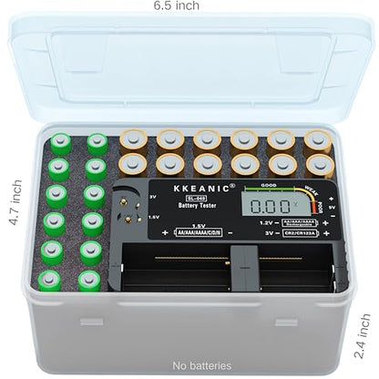 Battery Tester for AA AAA C D 9V & Case Household Batteries Battery Checker