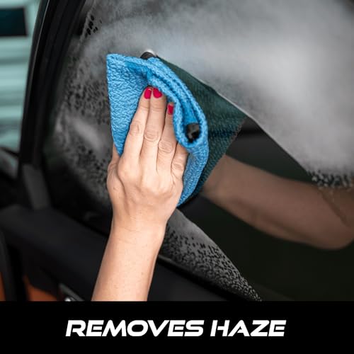 VIKING Glass Microfiber Cleaning Cloth for Car and Home, Glass Towels for Mirror, and Picture Frames, and Car Detailing Kit, 16 inch x 16 inch, Blue, 4 Pack - size: 4 Pack
