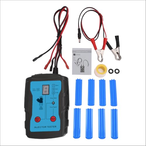 Drfeify Automotive Injector Cleaner Kit ABS Fuel Injection Tester Cleaning Tool 8 Adapters 4 Pulse Modes Dual Injector Testing for Gasoline Engine Mechanics and Garage Use