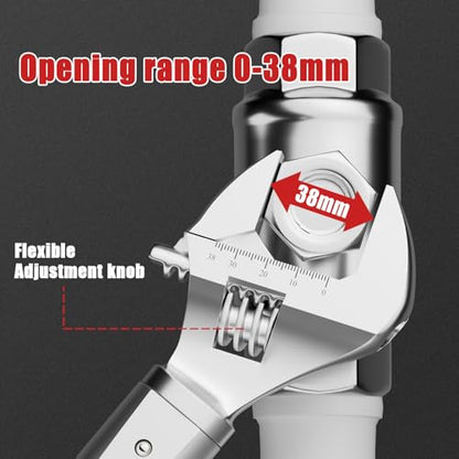 VANPO Adjustable Digital Torque Wrench, 5-99.6 Ft.lb/6.8-135Nm for Split AC | Electronic Torque Wrench with 38mm Jaw and 1/2" Ratchet, ±2% Accuracy, Buzzer, Vibration and LED Indicator for Moto, Car - size: 5-99.6 Ft.lb/6.8-135 Nm(14×18mm)