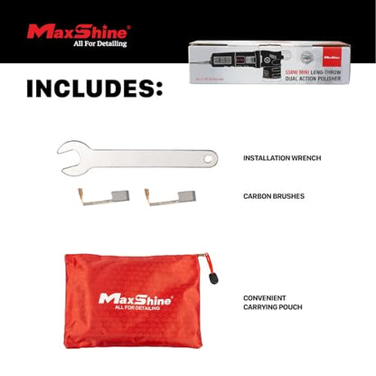 Maxshine 6” M21 Pro & 3” M312 Dual Action Polisher Combo – 21mm & 12mm Car Buffer Set, 6-Speed, 5/16”-24 Thread – Auto Detailing Tool for Cars, Trucks, SUVs & Boats, Swirl & Scratch Removal - color: 3" & 6" Dual Action