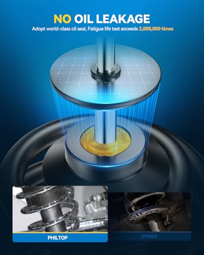 PHILTOP Rear Complete Struts Shock Absorber for Accord 1998-2002, Quick Suspension 171299 * 2, Struts with Coil Spring Assemblies SAA836 2 PCS - size: 1998-2002 Honda Accord Rear