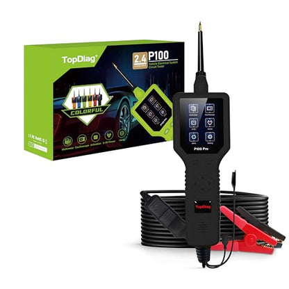TopDiag P100 Pro 9-30v car Circuit Tester Automotive, Power Circuit Probe Kit Multimeter Digital Oscilloscope Test Tool (P100 Pro) - color: P100 Pro