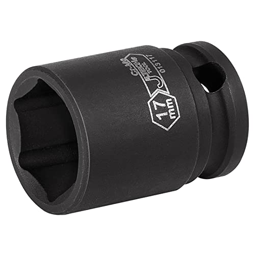 Jetech 3/8 Inch Drive 17mm Standard Impact Socket, Made with Chrome Molybdenum Alloy Steel, Heat Treated, 6-Point Design, Metric - size: 17mm