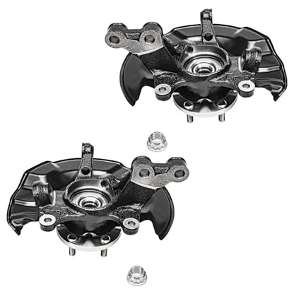 Detroit Axle - Front 4pc Steering Knuckles Kit for 09-13 Toyota Corolla, 11-13 Matrix, 2 Steering Knuckles & Wheel Bearing Hubs 2 Struts w/Coil Spring 2009 2010 2011 2012 2013 Replacement Suspension - size: 4QU48588/ Big strut kit