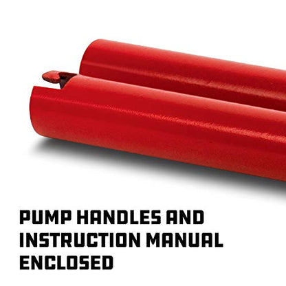 Powerbuilt Bottle Jack, 30 Ton Capacity, Heavy Duty 60000 Pounds Hydraulic Vehicle Lift with Stable Base - Red 647505 - size: 30 Ton