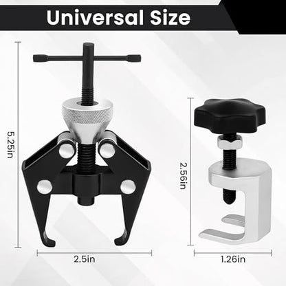 Windshield Removal Tool Set, 3 Pcs Universal Heavy Duty Wiper Arm Puller, Labor-Saving and Deformation-Resistant, with Anti-Slip Knob, Adjustable Jaw, and Precision Thread, for Most Car Truck SUV RV