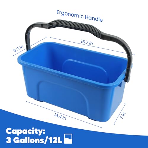 17Pcs Car Wash Kit with Bucket, Car Cleaning Kit with 62" Long Handle Car Wash Brush Mop, Mitt Duster Wheel Brush Detailing Brushes Towel, Car Washing Supplies for Cars RV Truck Exterior and Interior