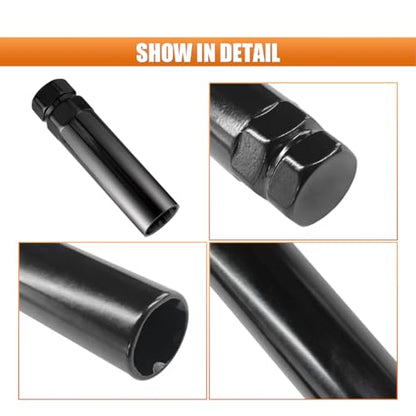 Small 6 Spline Tuner Lug Nut Key, Car Wheel Lock Removal Tool | Replacement for Spline Lug Nut, Aftermarket Lug Nut Socket Key Tool for 19 mm(3/4") and 21 mm(13/16") Hex Socket Wrench - size: Small 6 Spline