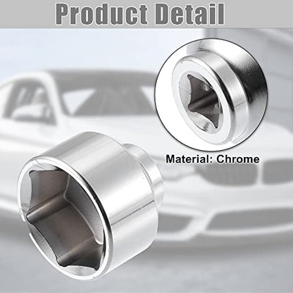 X AUTOHAUX Universal 30mm Car Oil Filter Wrench Oil Filter Socket Wrench Housing Cap Socket Remover Tools Silver Tone
