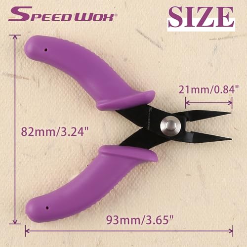 SPEEDWOX 4 Inch Mini Long-Nose Pliers for Jewelry Making Tweezer Nose Pliers Mini Needle Nose Plier Short-Nose Plier Flat Smooth Jaw Jewellery Making Tool Bending Wire Work Craft - size: 4" Chain Nose