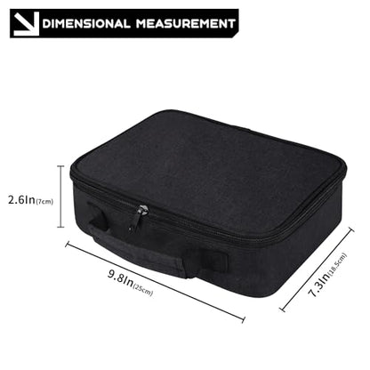 138 Hole Portable Socket Organizer, Drill Bit Organizer Drill Bit Holder Bit Pouch 1/4-Inch, 3/8-Inch, 1/2-Inch,Screwdriver Bit Organizer Drive Bit Adapter Storage Drill Bit Case Only