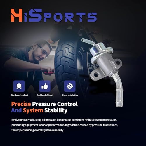 HiSport 16740-MBW-J32 Fuel Injection Pressure Regulator Compatible with Honda CBR600F4i 2001, 2002, 2003, 2004, 2005, 2006 - size: HSFPRBW532