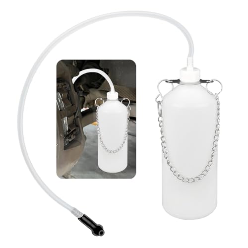 1L Car Brake Bleeder Bottle Kit Includes Chain/23.03" Brake Bleeder Hose/Adapter,One Man Brakes Bleeders Kit for Bleeding Vehicle Systems,Essential Cars Brakes Fluid Bleeders Kits