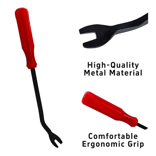 2PCS 23CM/9” Plastic Fastener Remover Clip Removal Tool, Car Trim Removal Tool, Fastener Remover Pliers for Automotive Door Panels, Window Trim, Upholstery, Dashboard, Emblems - size: 9”
