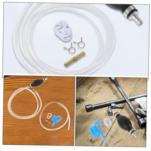Mobestech 1set Manual Hand Pump Siphon for Transfer Hose Kit for Oil and Liquids Efficient Liquid Transfer Pump for Cars and Motorcycles