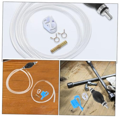 Mobestech 1set Manual Hand Pump Siphon for Transfer Hose Kit for Oil and Liquids Efficient Liquid Transfer Pump for Cars and Motorcycles