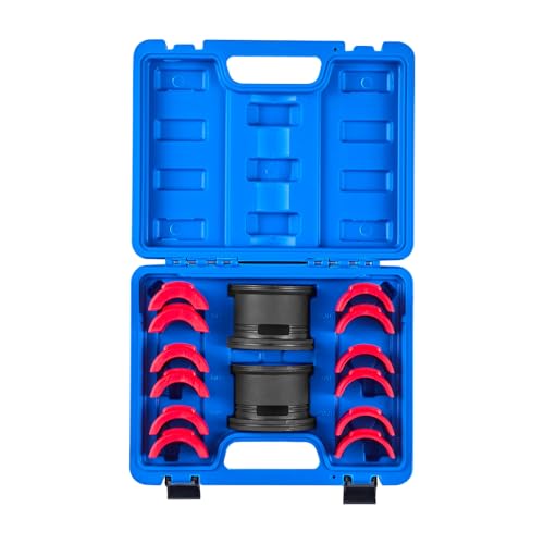 VEVOR Motorcycle Fork Seal Driver Tool Kit for 35mm-50mm Adjustable,Universal Bike Bearing Race and Seal Driver Tool Set 14pcs - style: bike fork seal driver