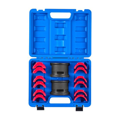 VEVOR Motorcycle Fork Seal Driver Tool Kit for 35mm-50mm Adjustable,Universal Bike Bearing Race and Seal Driver Tool Set 14pcs - style: bike fork seal driver