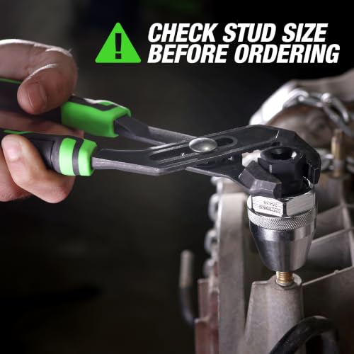 OEMTOOLS 25438 Stud Extractor, Damaged Bolt and Stud Extractor Tool, Manifold Stud Remover, Worn Screw Remover, Broken Stud Extractor, Clamps 6 mm to 12 mm Studs