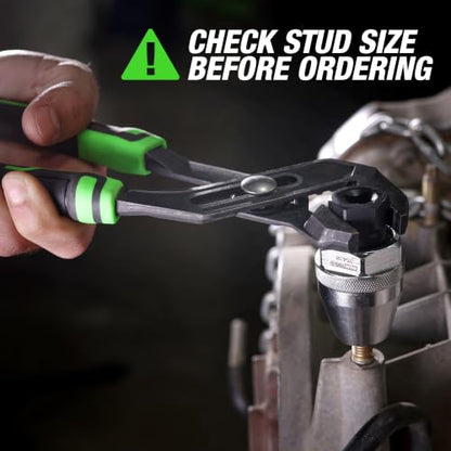 OEMTOOLS 25438 Stud Extractor, Damaged Bolt and Stud Extractor Tool, Manifold Stud Remover, Worn Screw Remover, Broken Stud Extractor, Clamps 6 mm to 12 mm Studs