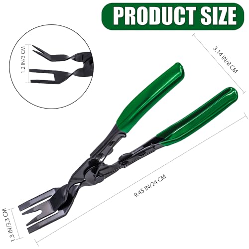 1PCS Car Clip Pliers Tool, Panel Clip Pliers Set Fastener Remover, Auto Retainer Clip Trim Rivet Removal Tool, Auto Door Car Upholstery Trim Clip Removal Tool (Green) - color: Green