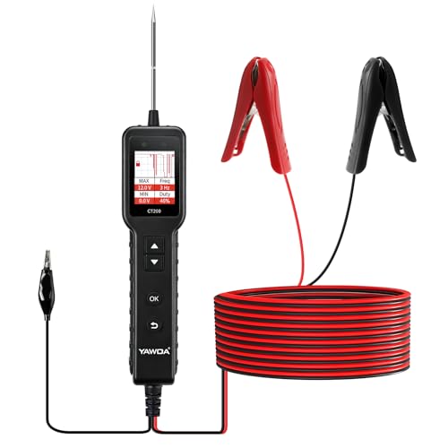 Power Circuit Probe,Colour screen12-24V DC Car Electrical System Diagnostic Test Tool,Electrical Short Open Breaker Circuit Finderand Component Activated，with Multimeter Mode