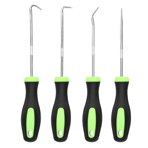 Zpana 4PCS Car Precision Hook and Pick Set, O Ring Vehicle Oil Seal Gasket Pick with Ergonomic Handle, Automotive Mechanic Hooks Puller Remover Tool, Universal for Automobile RV Truck (Style C) - size: StyleC