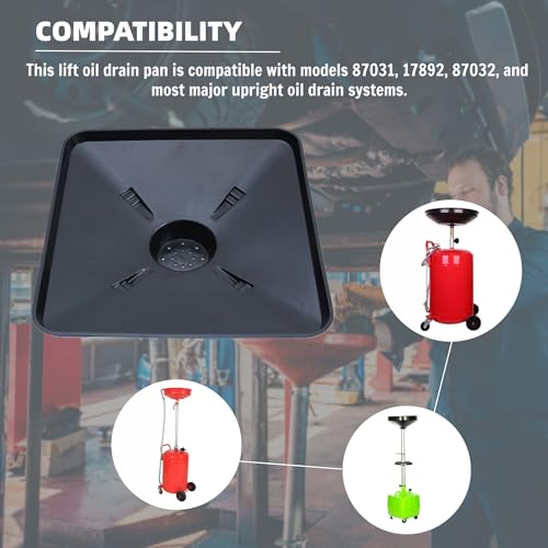 Transmission Drain Pan Kit – Compatible with Lisle 17892 – Includes Oil Change Pan & 2 Pcs 22" No-Spill Splash Pads – Heavy-Duty No-Spill Plastic Oil Change Tray for Car, Truck, Garage Use - color: 1 Pcs Pan + 2 Pcs Pads