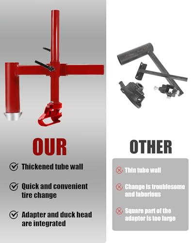 Upgrade Manual Tire Changer Duck Head Kit with Silver Cone, with Tire Changer Duck Head Fit for Most Car, Trucks, SUVs, ATV Tires (with Silver Cone)
