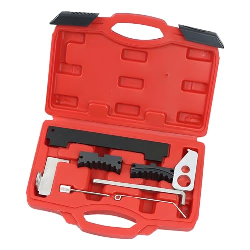 Car Timing Tool Kit, Vehicle Engine Camshaft Holding Belt Timing Locking Kit, Automotive Camshaft Tensioning Alignment Tool Set, Compatible with 16V 1.4 1.6 1.8 en6340 km6340 (Red) - color: Red