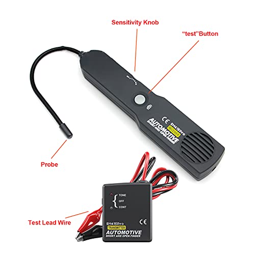 Shkalacar Automotive Electrical Open&Short Finder Circuit Tester Tone Generator Cable Wire Breaker Tracker Probe Car Diagnostic Tester Repair Tool Short Circuit Finder Car Wire Tracker