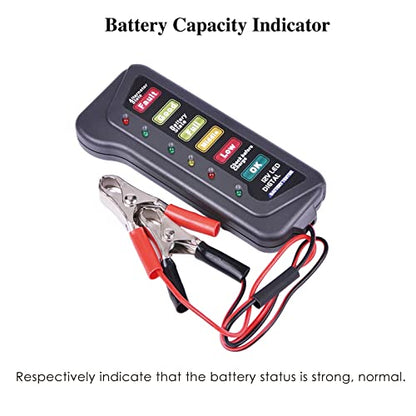 Battery Tester Battery Capcity Indicator Work 6 Indicators for Rv Golf Cart Lawn Mower Electric Bike Motorcycle
