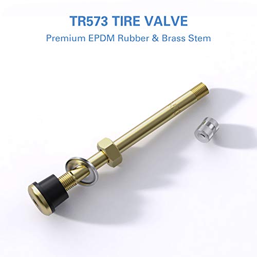 CKAuto TR573 Brass Commercial 4-3/8 Valve Stems for Rim Φ.625" (10 Pack) - color: tr573
