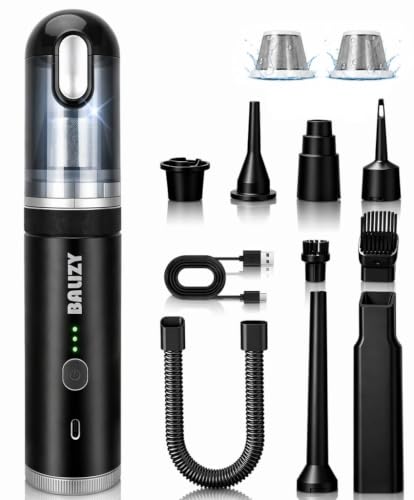 Handheld Vacuum，4-in-1 Cordless Car Vacuum Cleaner&Air Blower,Black | Aluminum alloy body，4 Suction Modes, 20KPa Suction Power,Portable Rechargeable, For Car, Pet Hair, Home, Office - color: Black