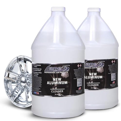 LANE'S New Aluminum Car Wheel Cleaner and Brightener | 1 Gallon (Pack of 2) | Acid Rim Cleaner, Shines & Eliminates Hard Scrubbing | Brake Dust, Oxidation & Rust Remover for Cars, SUVs, Trucks, and More - size: 128 Fl Oz (Pack of 2)